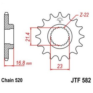 582-16 FRONT SPROCKET