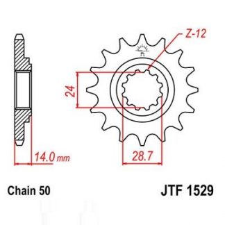1529-17  FRONT SPROCKET (4024-17)