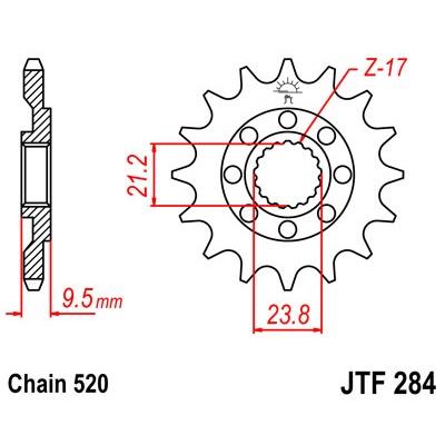 284-13 FRONT SPROCKET