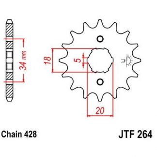 264-16 FRONT SPROCKET