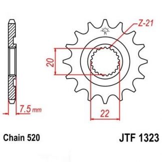 323-13 FRONT SPROCKET