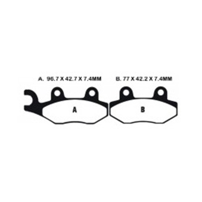 FA135R – EBC DISC BRAKE PADS SINTERED ATV AND MOTO-X R