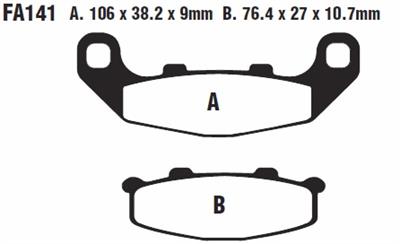 FA141 – EBC DISC BRAKE PADS