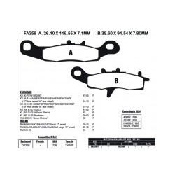 FA258R – EBC DISC BRAKE PADS OFF ROAD COMPOUND