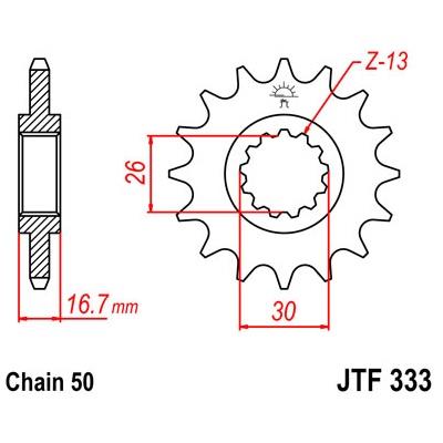 333-16 FRONT SPROCKET