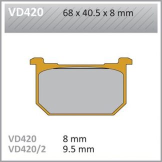 VD420/2 VESRAH DISC BRAKE PADS