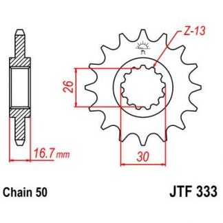 333-15 FRONT SPROCKET