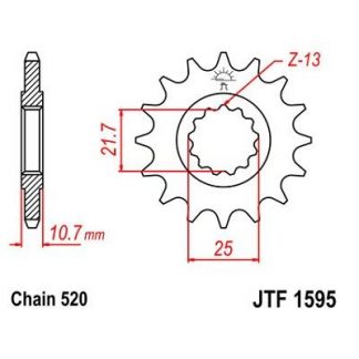 1595-16 FRONT SPROCKET