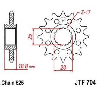 704-16 FRONT SPROCKET