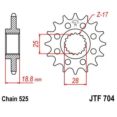 704-16 FRONT SPROCKET