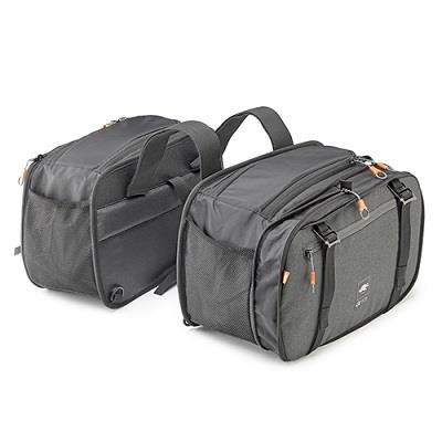 AH202 EXPANDABLE SIDE BAGS (16-25 LITRES) DARK GREY ALPHA RANGE