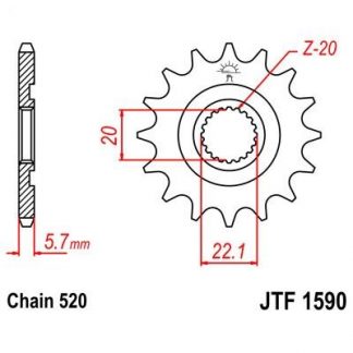 1590-13SC FRONT SPROCKET