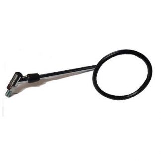 MIRROR 10MM LEFT HAND THREAD BLACK ROUND R/H MIRROR