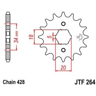 264-17 FRONT SPROCKET