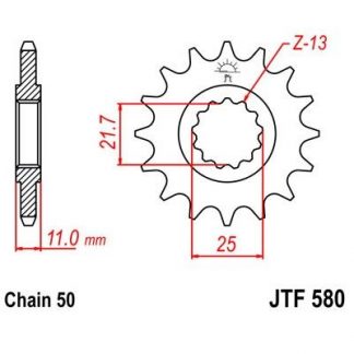 580-15 FRONT SPROCKET