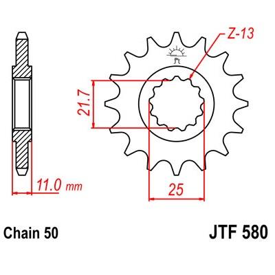 580-15 FRONT SPROCKET