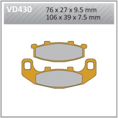 VD430 VESRAH DISC BRAKE PADS