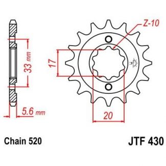 430-14 FRONT SPROCKET