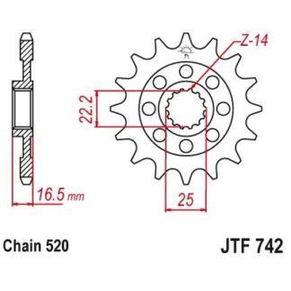 742-15  FRONT SPROCKET