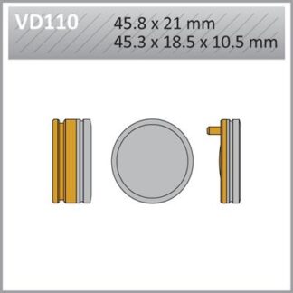 VD110 VESRAH DISC BRAKE PADS