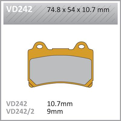 VD242 VESRAH DISC BRAKE PADS