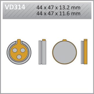 VD314 VESRAH DISC BRAKE PADS