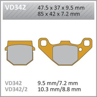 VD342 VESRAH DISC BRAKE PADS
