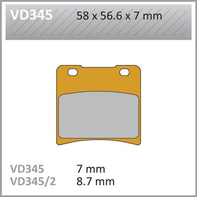 VD345 VESRAH DISC BRAKE PADS
