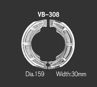 VB308 VESRAH DRUM BRAKE SHOES