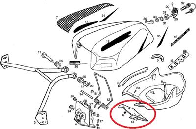 BATTERY COVER GPR50 R/REP