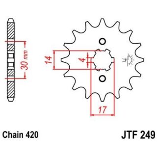 249-15 FRONT SPROCKET