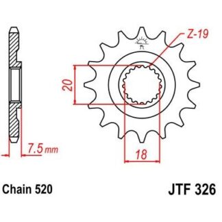 326-12 FRONT SPROCKET