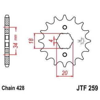 259-16 FRONT SPROCKET