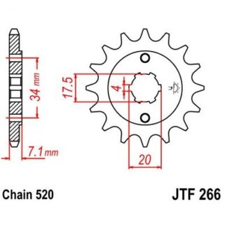 266/329-13 FRONT SPROCKET