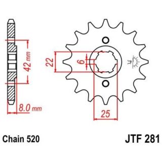 281-14 FRONT SPROCKET