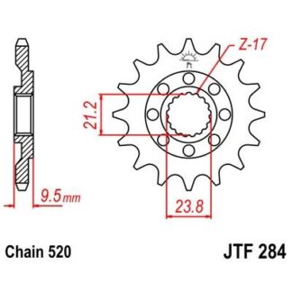 284-14 FRONT SPROCKET