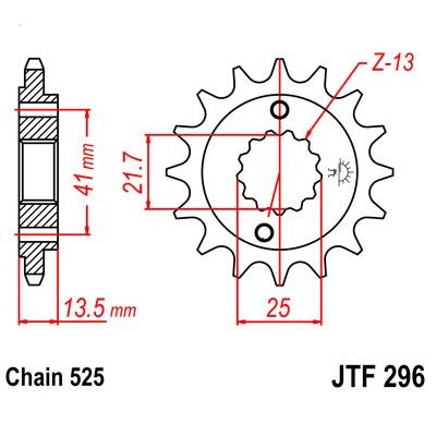 296-16 FRONT SPROCKET