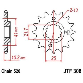 308-14 FRONT SPROCKET