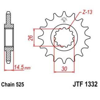 332-15 FRONT SPROCKET