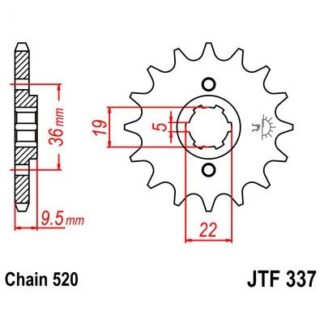 337-14 FRONT SPROCKET