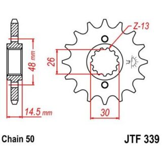 339-16 FRONT SPROCKET