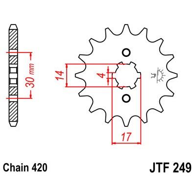 249-14 FRONT SPROCKET
