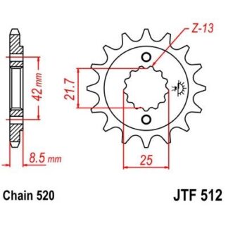 512-15 FRONT SPROCKET