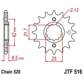 516-14 FRONT SPROCKET
