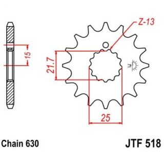 518-15 FRONT SPROCKET
