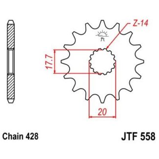 558-14 FRONT SPROCKET