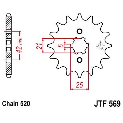 569-16 FRONT SPROCKET