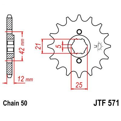 571-16 FRONT SPROCKET