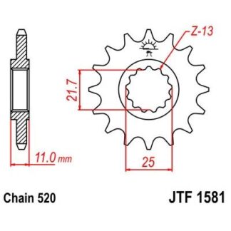 581-14 FRONT SPROCKET