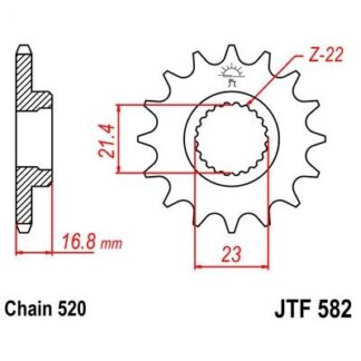 582-15 FRONT SPROCKET